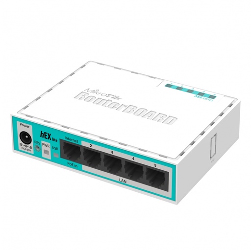 [NET3030] Router MikroTik Fast Ethernet hEX Lite Alámbrico 5x RJ-45