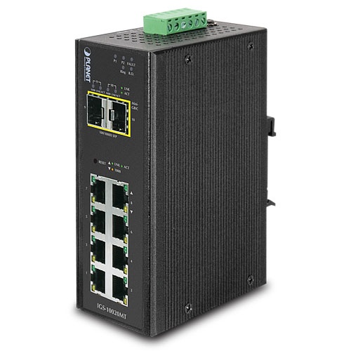 [NET3036] Switch administrable 8 puerto rj45 / planet igs-10020mt / 8 puertos rj45 10/100/1000 mpbs / 2 puertos sfp minigbic 100/1000/2500