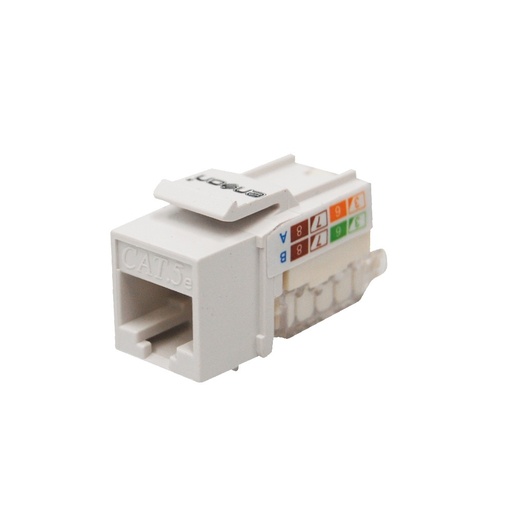 [NET3041] Conector modular jack rj45 enson epro-tljack5e-wh serie pro terminado sin pinzas, posicion vertical cat5e color blanco compatibl