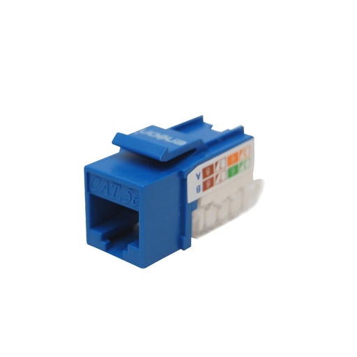[NET3043] Conector modular jack rj45 enson epro-tljack5e-bl serie pro terminado sin pinzas, posicion vertical cat5e color azul compatible 