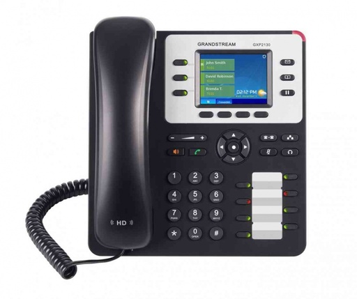 [SEC5050] Teléfono IP Grandstream GXP2130 Con Pantalla 2.8'' 3 Lineas 4 Teclas Programables Altavoz