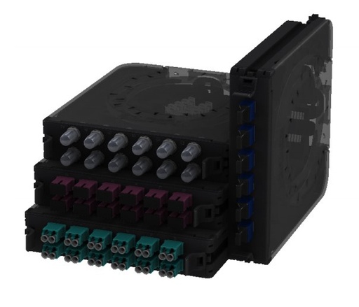 [NET3076] Cassete belden fc3x06ldfs 6 adaptadores lc 12 hilos multimodo om3 