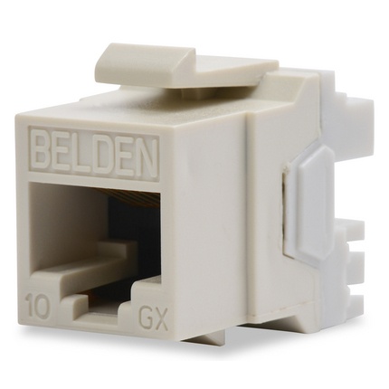 [NET3096] Conector modular jack rj45 cat6a belden ax103073 estilo keyconnect marfil compatible con faceplate ax102660,ax102655,ax102249 pa