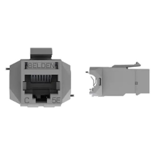 [WIR1274] Conector modular jack rj45 cat5e blindado stp revconnect belden rv5mjksme-s1 estilo keyconnect color metal compatible con facepl