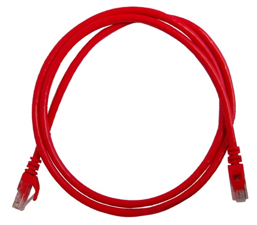 [NET3223] Patchcord utp enson p6012r serie pro 100-ii 100% cobre color rojo 120cm para mejor identificacion de soluciones en racks y gabin