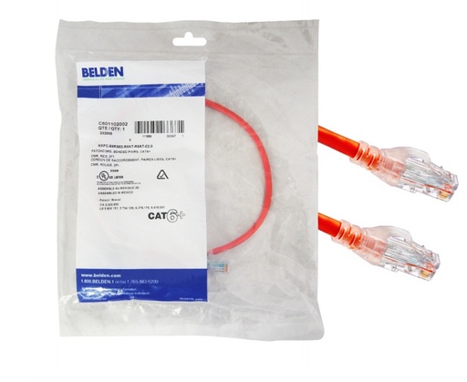 [NET3231] Patchcord utp cat6 belden c601102002 0.6mts rojo 