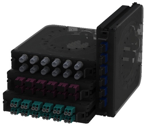 [NET3273] Panel De Parcheo Para Fibra Óptica Belden FCSX06LDFS 6 Puertos LC Dúplex OS2