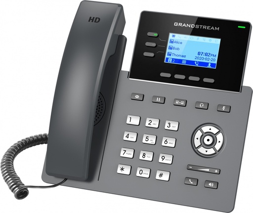 [TEL393] Telefono ip grado carrier grandstream grp2603p, 6 cuentas sip 3 lineas, compatible con gdms, conferencia de 5 vias, ehs, poe, no