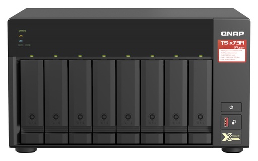 [COM32082] Qnap desktop 8-bay nas/iscsi ip-san, amd ryzen v1000 series v1500b 4c/8t 2.2 ghz, 8gb ram, two 2.5gbe, 10g-ready
