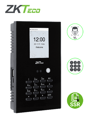 [SEC5368] Terminal de asistencia con reconocimiento facial inteligente zkteco lface10 para interior  almacena hasta 100 rostros / 50,000 e