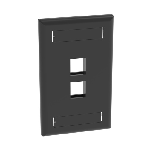 [WIR1304] Placa de Pared De 2 Puertos NetKey Panduit NK2FBL