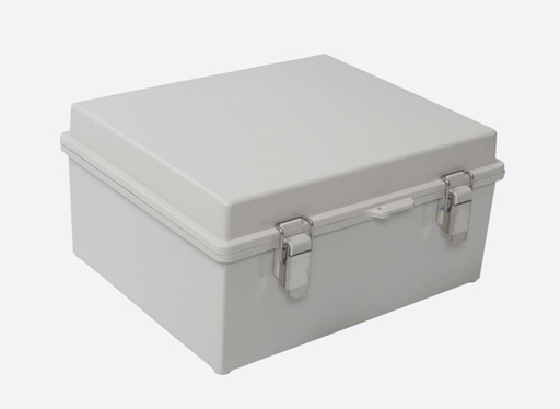 [SEC5497] Gabinete de plástico abs, uso en intemperie (300 x 300 x 180 mm) cierre por broche.