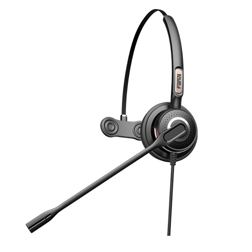 [SEC5656] Diadema monoaural con tecnología antishock para teléfonos ip fanvil y polycom con micrófono de cancelación de ruido, larga durab