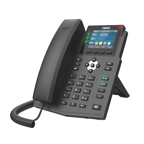 [SEC5722] Teléfono ip empresarial con estándares europeos, 6 lineas sip con pantalla lcd a color, puertos gigabit, ipv6, opus y conferenci