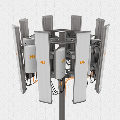 [SEC5872] Antena sectorial mimo 4x4 de 45 º,  4.9 - 6.4 ghz, ip55, ganancia de 22 dbi, 4 conectores n-hembra, montaje incluido.