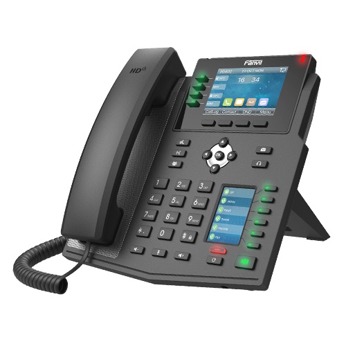 [SEC5905] Teléfono ip empresarial con estándares europeos, 16 líneas sip con pantalla lcd a color 3.5", 30 teclas dss/blf, puertos gigabit