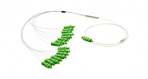 [SEC6077] Divisor óptico (splitter) tipo plc, de 1x16, con conector de entrada sc/apc y conectores de salida sc/apc