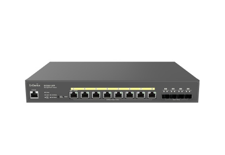 [SEC6253] Switch poe ++ administrable en nube capa 2  de 8 puertos poe  de 2.5 gbps, hasta 240 w, 4 puertos de sfp 