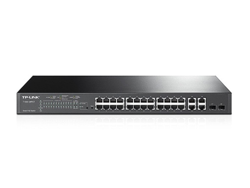 [NET4257] Switch TP-Link Fast Ethernet JetStream TL-SL2428P 24 Puertos 10/100Mbps + 2 Puertos 10/100/1000Mbps + 2 Puertos SFP 12.8Gbit/s