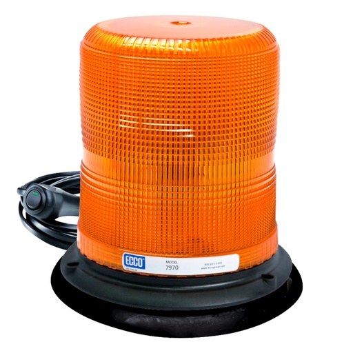 [AUD70622] Baliza led color ámbar con montaje magnético de succión de 7" de altura