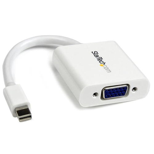[WIR1428] Adaptador convertidor video mini displayport a vga blanco .