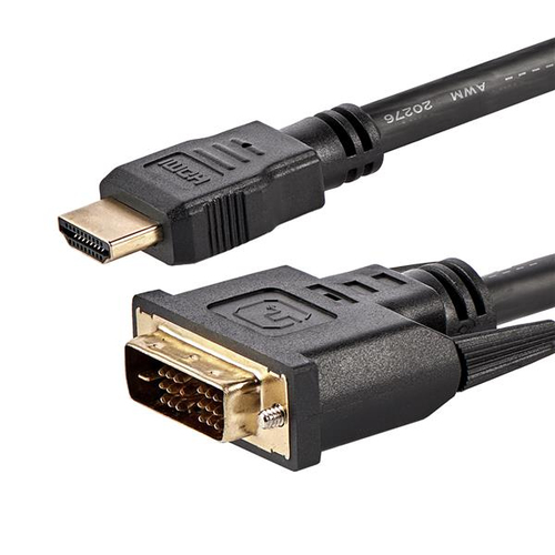 [WIR1429] Cable 1.8m adaptador video hdmi a dvi-d de 1.8m  .