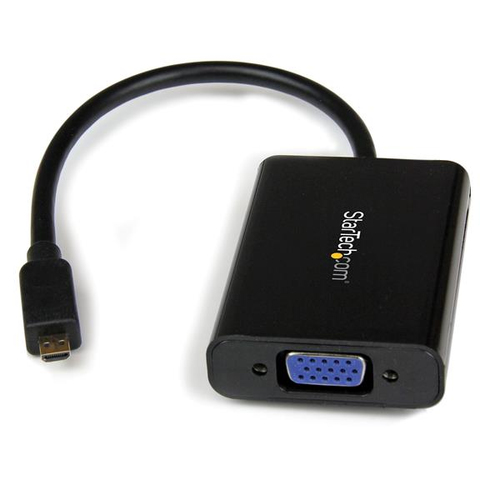 [WIR1470] Adaptador convertidor micro hdmi a vga con audio  .