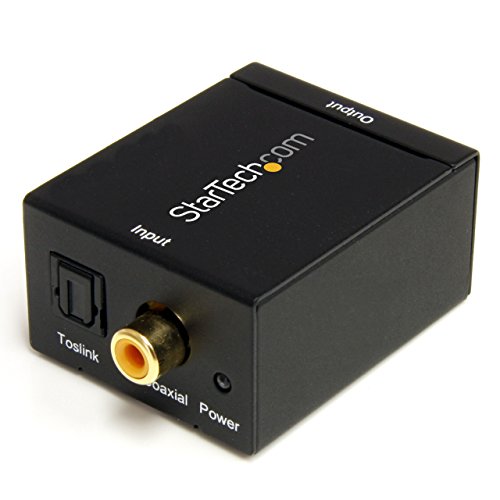[WIR1527] StarTech.com Adaptador Convertidor de Audio Digital Coaxial SPDIF o Toslink Óptico a RCA Estéreo Analógico