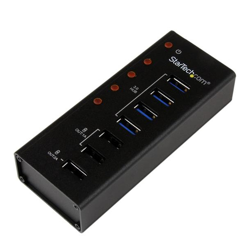 [ACC699275] Hub concentrador usb 3.0 de 4 puertos y 3 de carga 1a y 2a