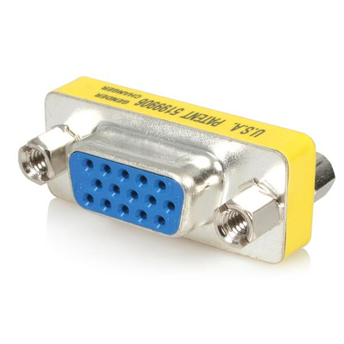 [WIR1556] Cambiador delgado de genero vga hd15 hembra a hembra  .