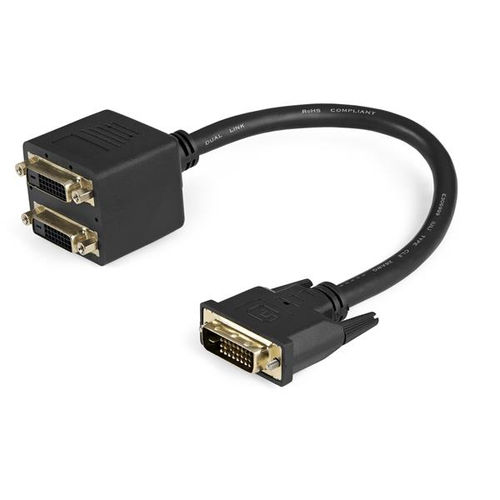 [WIR1557] Divisor splitter video dvi-d 2 puertos compacto   .
