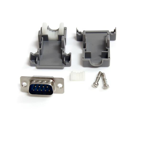 [WIR1558] Conector dsub db9 serial macho ensamblado con carcasa plastica