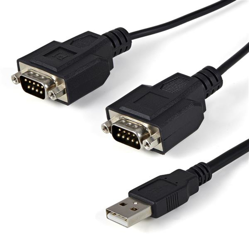 [WIR1576] Cable 1.8m adaptador usb a 2 puertos serial con retencion com.
