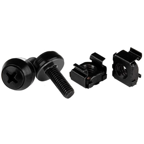 [POS464] 100 tornillos tuercas jaula cage nuts m5 para rack negro .