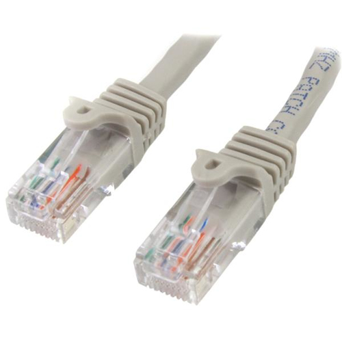 [WIR1636] Cable de red 0.5m gris cat5e e thernet sin enganche