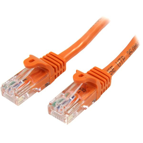 [WIR1645] Cable red 0.5m naranja cat5e e thernet sin enganche