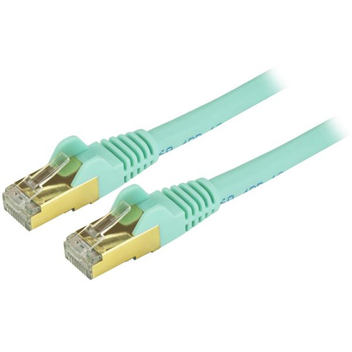 [WIR1661] Cable de 30cm de red ethernet cat6 blindado aqua stp