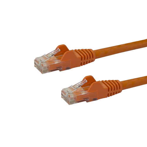 [WIR1691] Cable Patch Cat6 UTP sin Enganches RJ-45 Macho - RJ-45 Macho, 2.7 Metros, Naranja