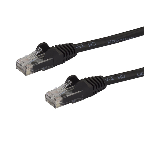 [WIR1705] Cable red 1.8m negro cat6 ethe ernet gigabit sin enganches