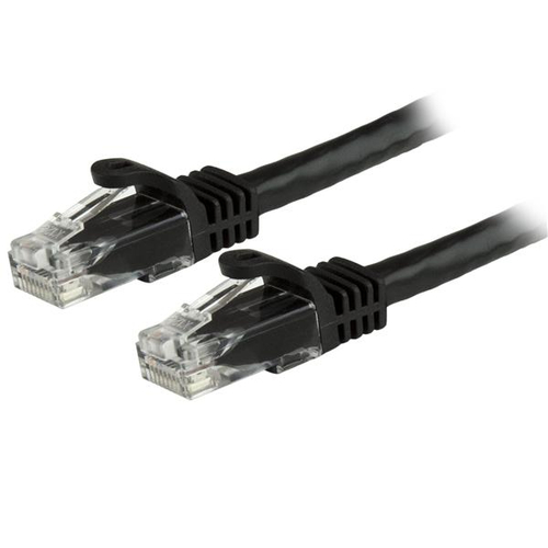 [WIR1706] Cable red de 30cm negro cat6 e ethernet gigabit sin enganches