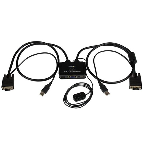 [WIR1774] Switch conmutador kvm de cable 2 puertos vga alimentacion usb