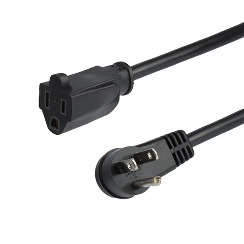 [WIR1822] Cable de extension nema 5-15r a nema 5-15p acodado 90cm