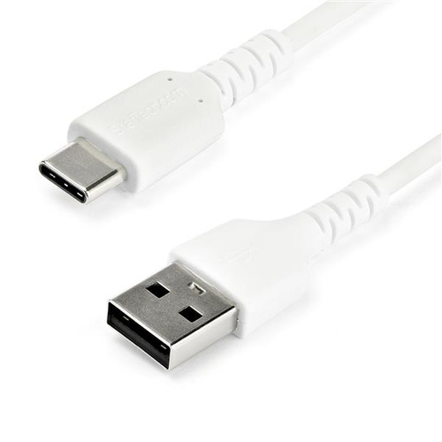 [WIR1875] Cable usb 2.0 a usb-c de 1 m blanco - con fibra aramida