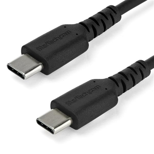 [WIR1877] Cable usb tipo c de 1 m - negro - con fibra aramida
