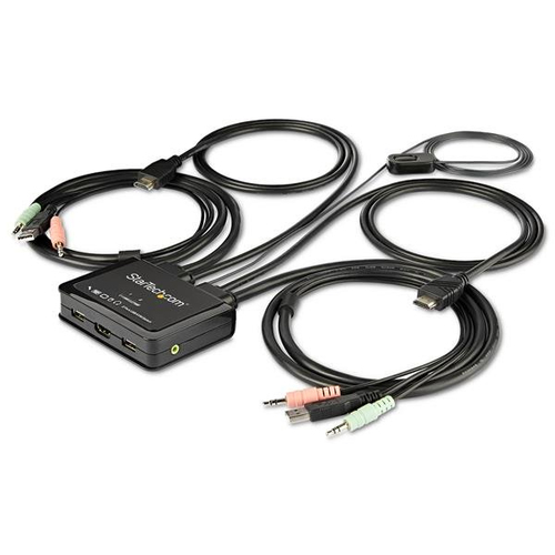 [WIR1882] Switch conmutador kvm de 2 puertos hdmi con cables - usb 4k60h