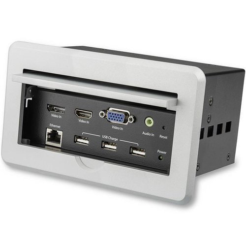 [WIR2022] Gabinete de conectividad audio video para mesas 4k
