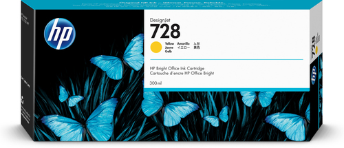 [PRI3555] Hp 728 amarillo 300ml tinta amplio formato f9k15a