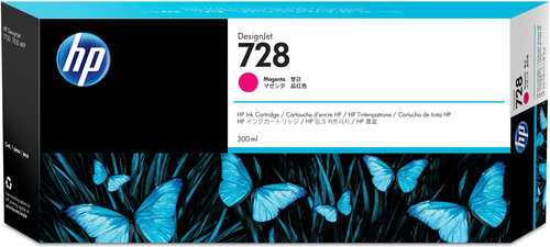 [PRI3556] Hp 728 magenta 300ml tinta amplio formato f9k16a