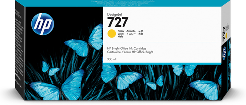 [PRI3562] Hp 727 amarillo 300ml tinta amplio formato f9j78a