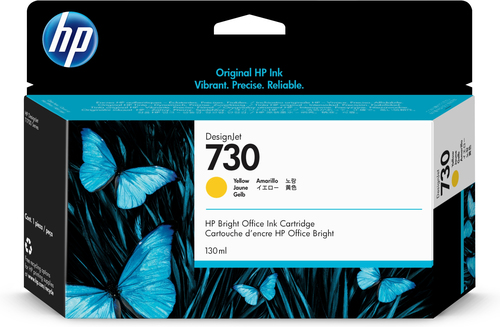 [PRI3568] Hp 730 amarillo 130ml tinta amplio formato p2v64a
